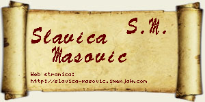Slavica Mašović vizit kartica